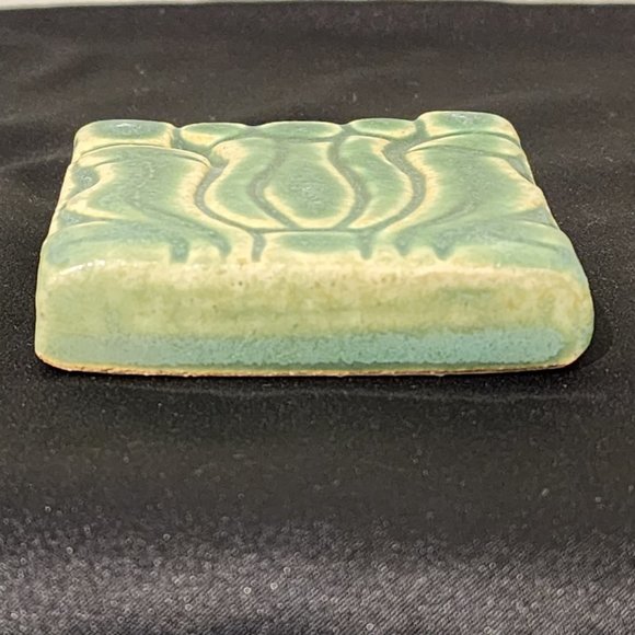 Vintage Pewabic Tile Lotus Design - Picture 9 of 12